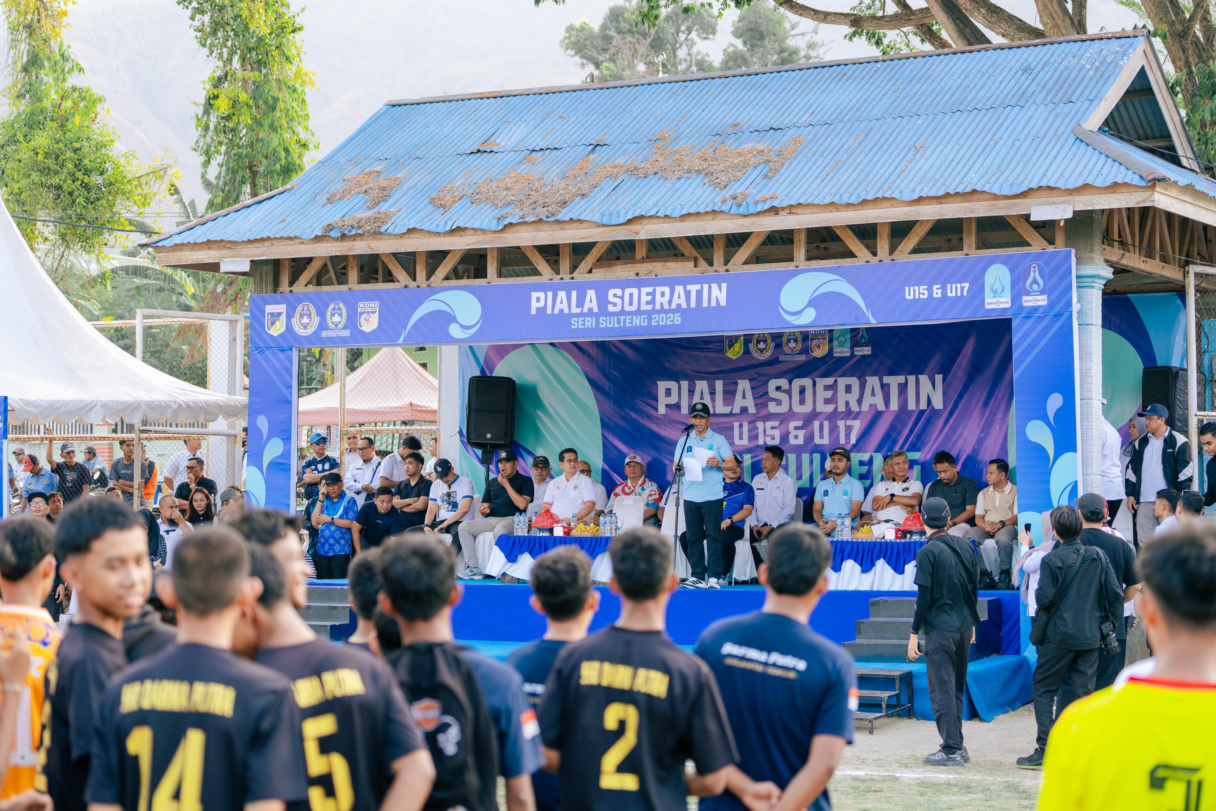 Gubernur Sulteng Anwar Hafid Buka Piala Soeratin U-15 dan U-17, KONI Persiapkan Atlet Menuju PON 2028